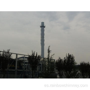 Planta de energía acero chimenea industrial